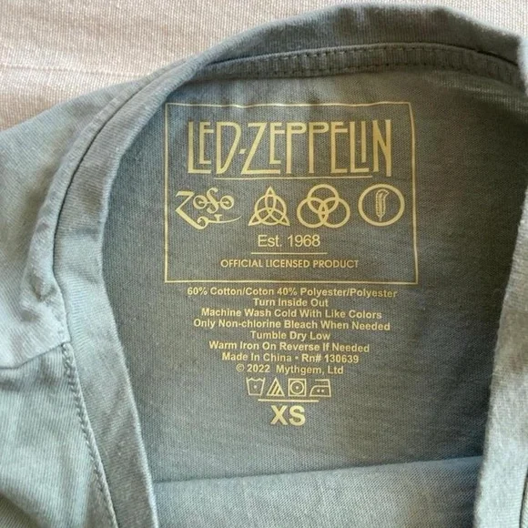 LED ZEPPELIN Short Sleeve Tee Shirt XS - Picture 2 of 4